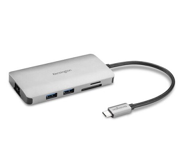 תחנת עגינה ניידת 8 ב- 1 ללא צורך בדרייברים קנסינגטון Kensington K33820WW UH1400P USB-C 8-in-1 Driverless Mobile Dock